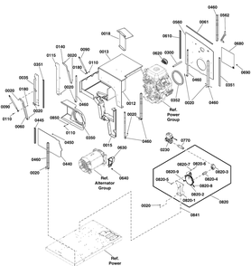 Fuel, Duct And Support Group Diagram and Parts List for 040588-01  Briggs and Stratton Generator